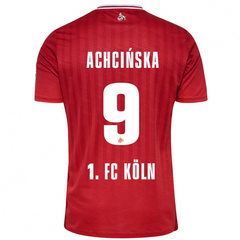 Danxen Women Adriana Achcińska #9 Red White Away Jersey 2025/26 T-Shirt