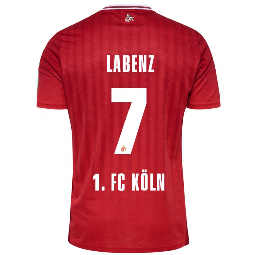 Danxen Women Luiz Labenz #7 Red White Away Jersey 2025/26 T-Shirt