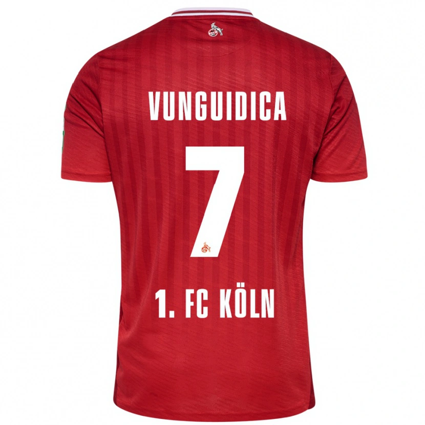 Danxen Women Exaouse Vunguidica #7 Red White Away Jersey 2025/26 T-Shirt