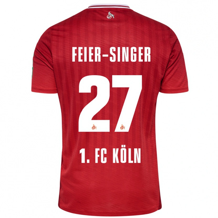 Danxen Women Laura Feier-Singer #27 Red White Away Jersey 2025/26 T-Shirt