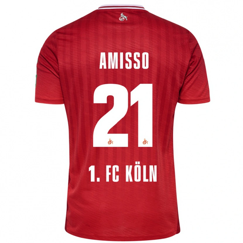 Danxen Women Gabriel Amisso #21 Red White Away Jersey 2025/26 T-Shirt