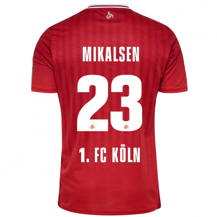 Danxen Women Aurora Mikalsen #23 Red White Away Jersey 2025/26 T-Shirt