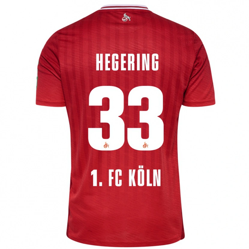 Danxen Women Marina Hegering #33 Red White Away Jersey 2025/26 T-Shirt