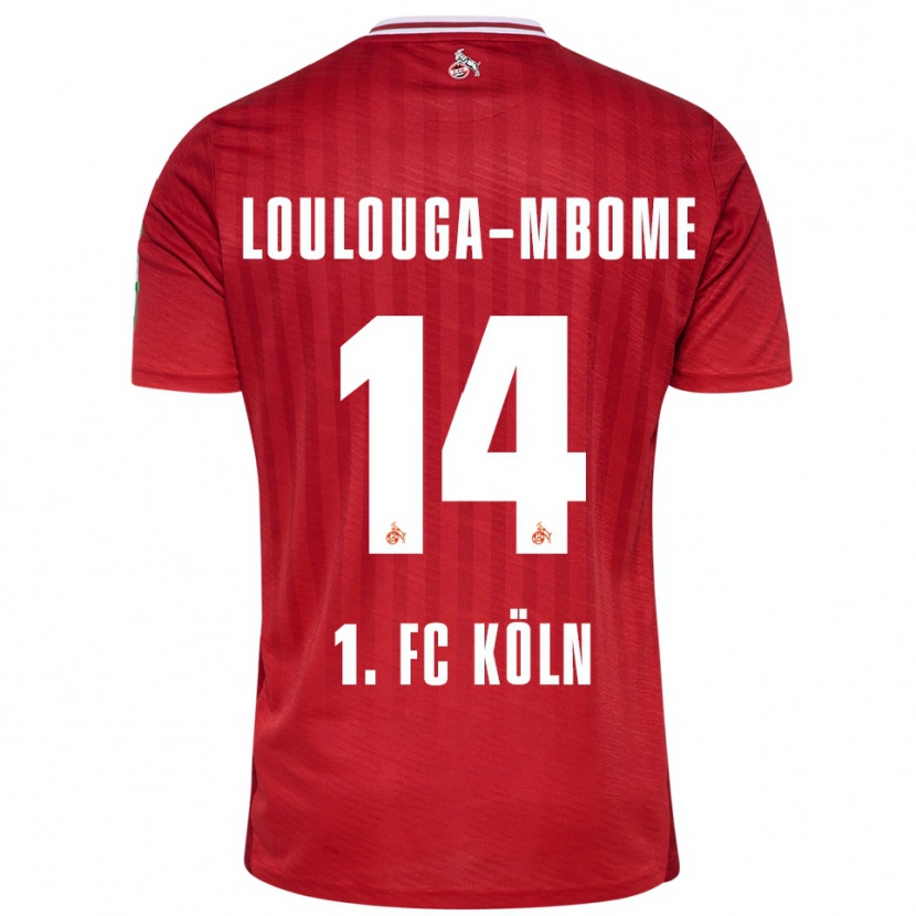 Danxen Women Pascal Loulouga-Mbome #14 Red White Away Jersey 2025/26 T-Shirt