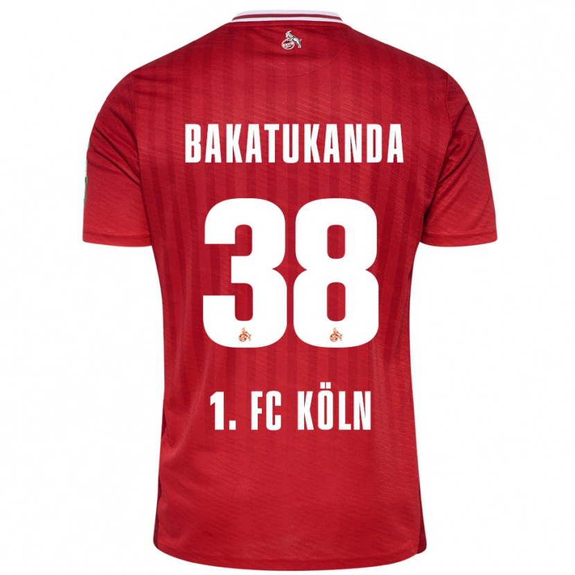 Danxen Women Elias Bakatukanda #38 Red White Away Jersey 2025/26 T-Shirt