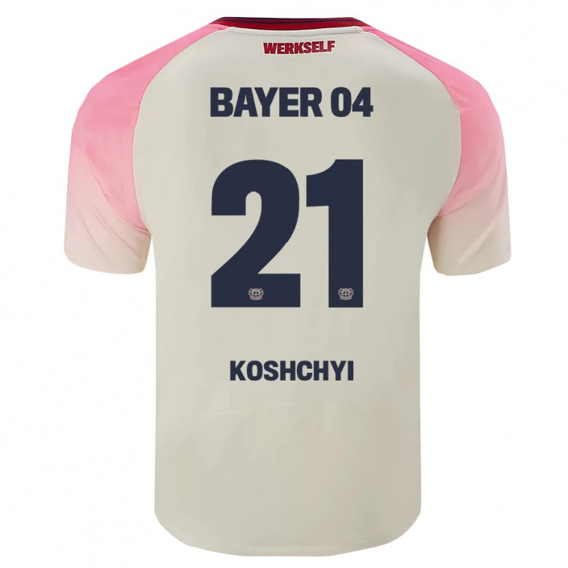 Danxen Women Yegor Koshchyi #21 Pink Off White Away Jersey 2025/26 T-Shirt