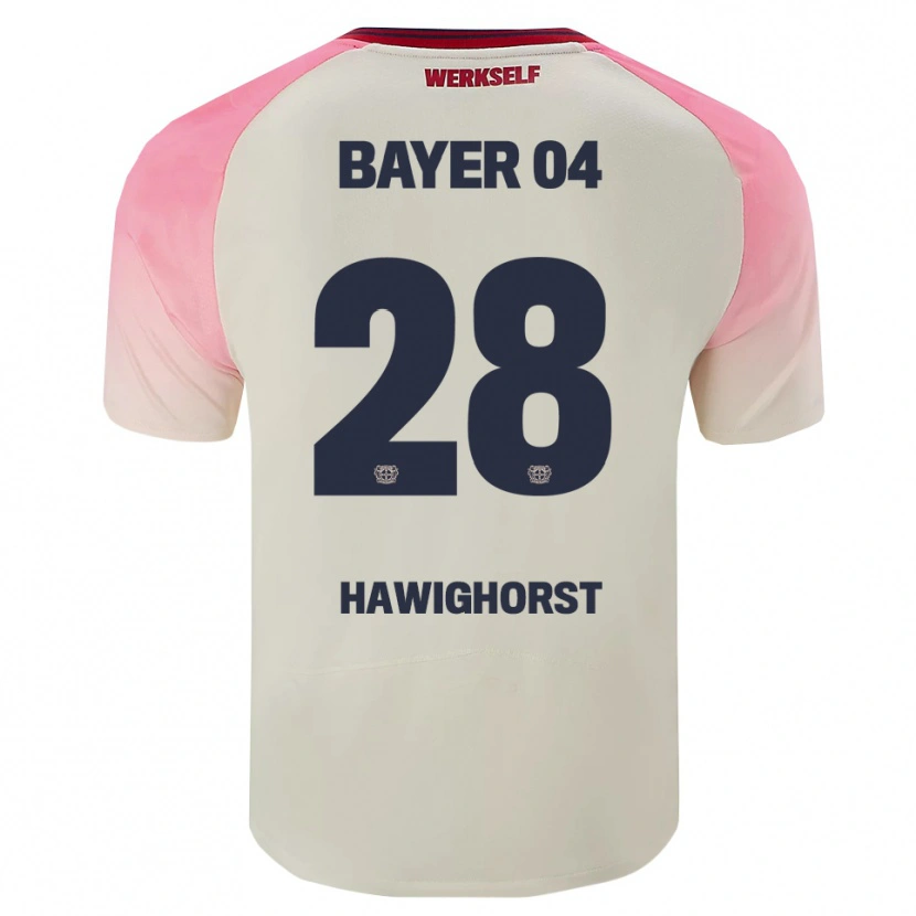 Danxen Women Ben Hawighorst #28 Pink Off White Away Jersey 2025/26 T-Shirt