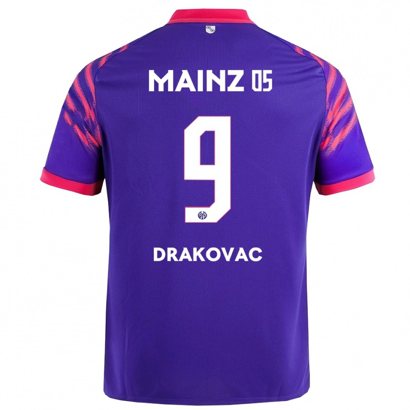 Danxen Women Benjamin Drakovac #9 Navy Pink Away Jersey 2025/26 T-Shirt
