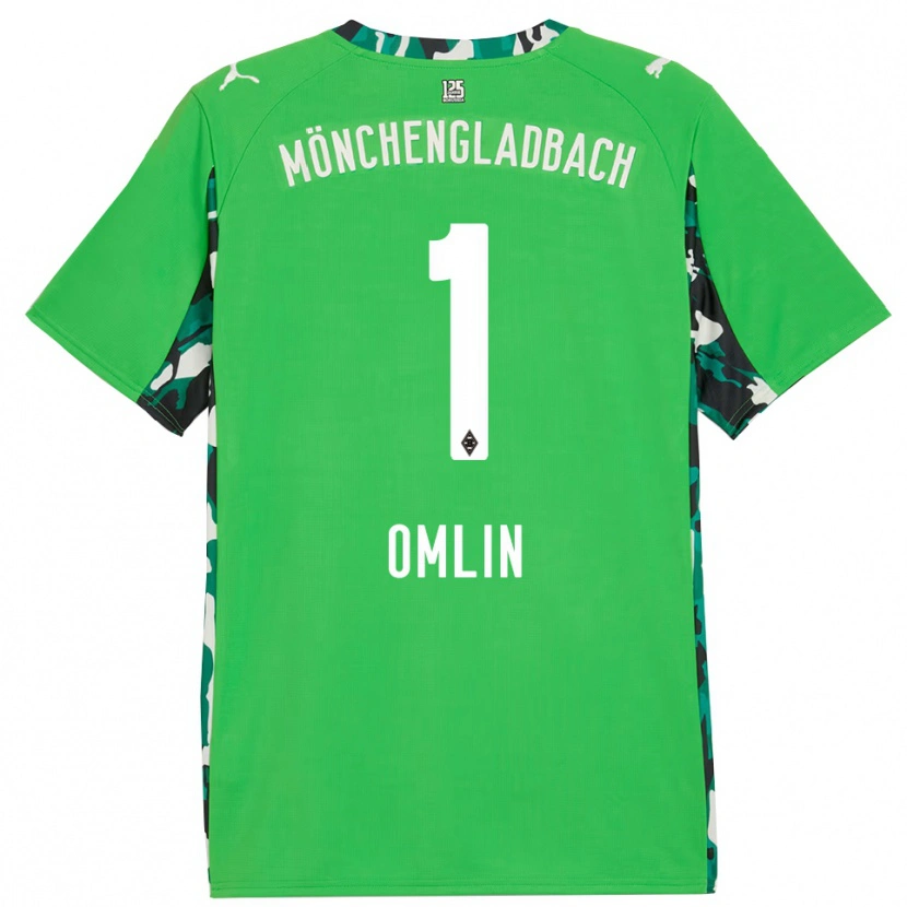 Danxen Women Jonas Omlin #1 Green Black Away Jersey 2025/26 T-Shirt