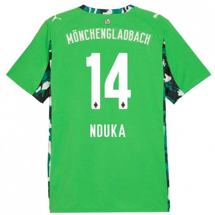 Danxen Women Michael Nduka #14 Green Black Away Jersey 2025/26 T-Shirt