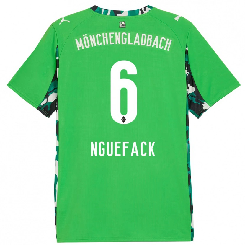 Danxen Women Mathieu Nguefack #6 Green Black Away Jersey 2025/26 T-Shirt