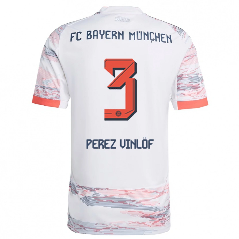 Danxen Women Matteo Perez Vinlöf #3 White Gray Away Jersey 2025/26 T-Shirt