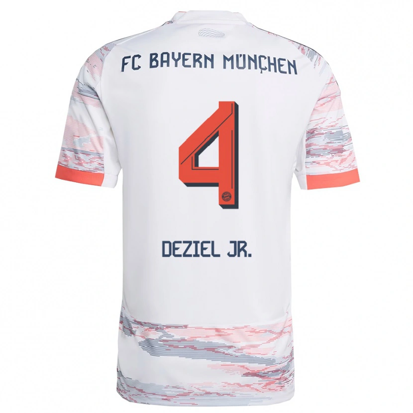 Danxen Women Robert Deziel Jr. #4 White Gray Away Jersey 2025/26 T-Shirt
