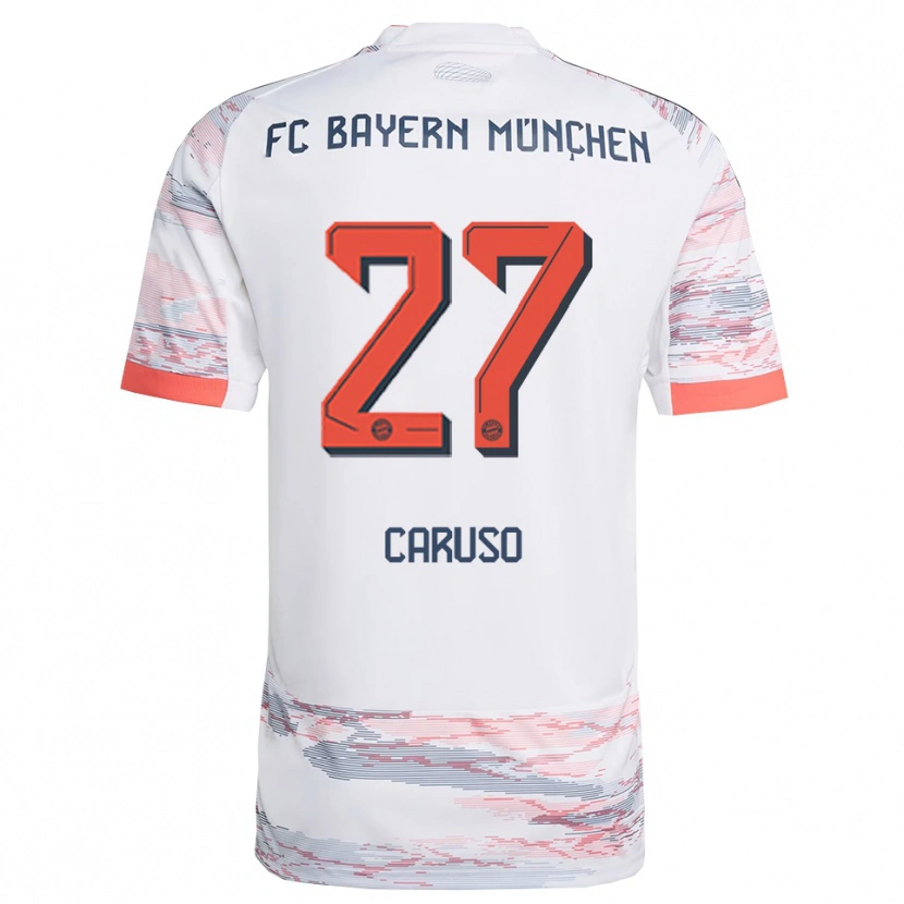 Danxen Women Arianna Caruso #27 White Gray Away Jersey 2025/26 T-Shirt