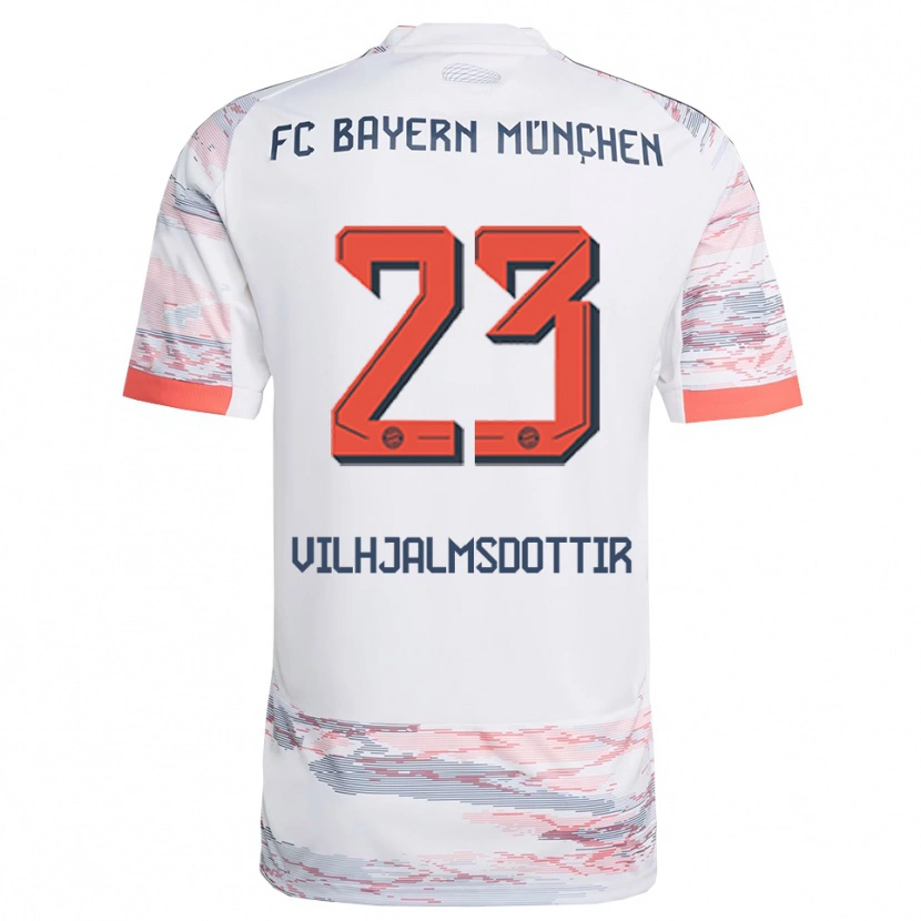 Danxen Women Karolina Lea Vilhjalmsdottir #23 White Gray Away Jersey 2025/26 T-Shirt