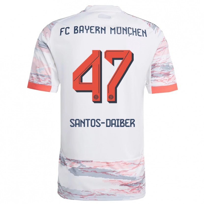 Danxen Women David Santos Daiber #47 White Gray Away Jersey 2025/26 T-Shirt