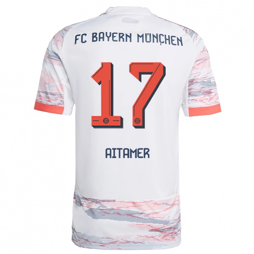 Danxen Women Younes Aitamer #17 White Gray Away Jersey 2025/26 T-Shirt