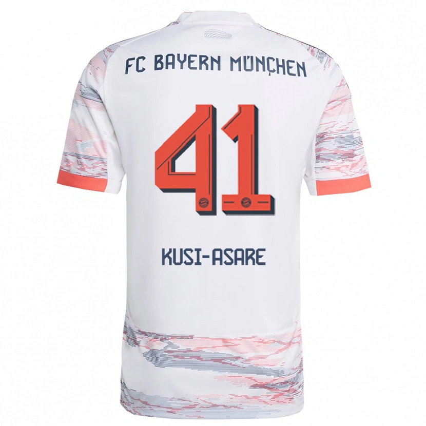 Danxen Women Jonah Kusi-Asare #41 White Gray Away Jersey 2025/26 T-Shirt
