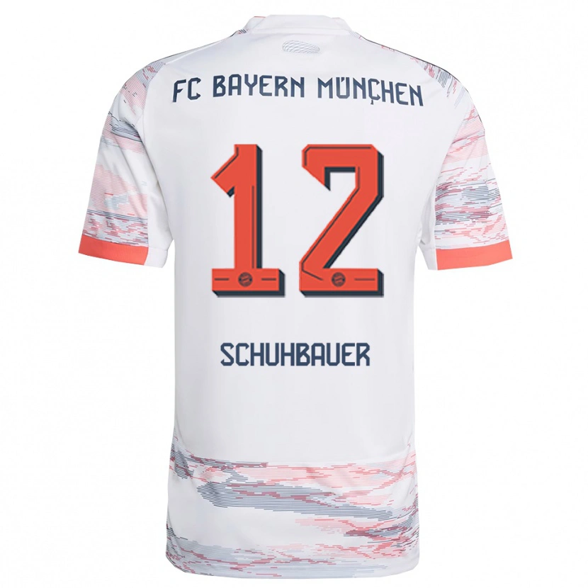 Danxen Women Maximilian Schuhbauer #12 White Gray Away Jersey 2025/26 T-Shirt