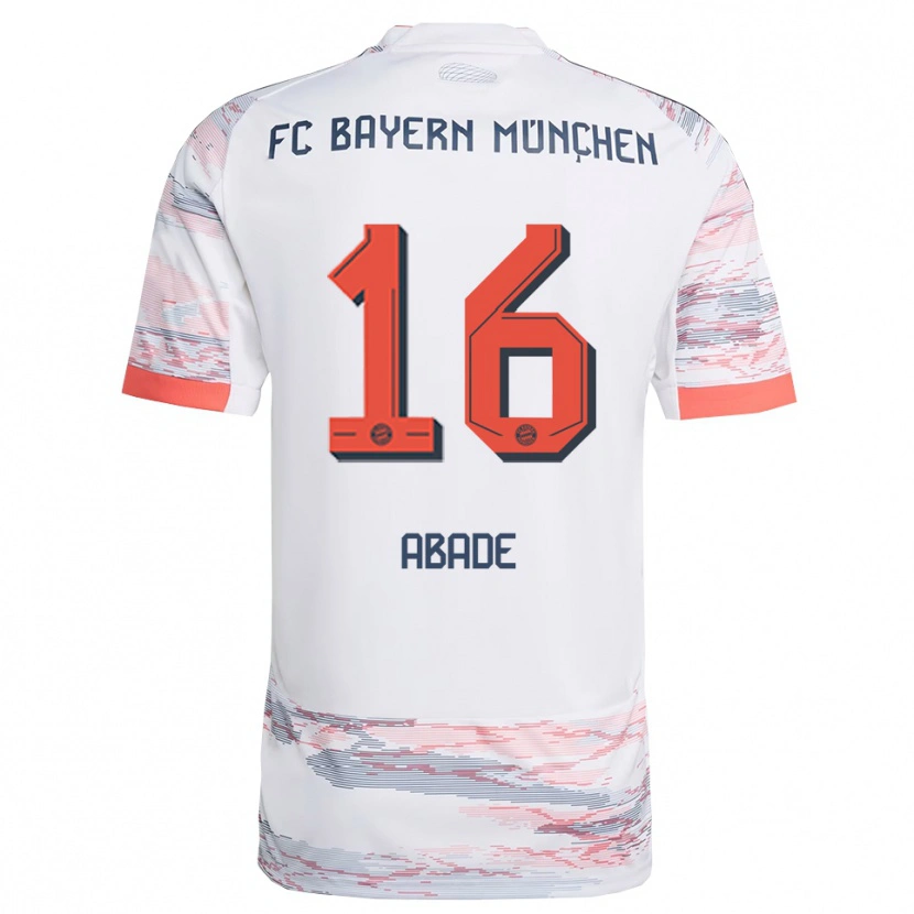 Danxen Women Daniel Abade #16 White Gray Away Jersey 2025/26 T-Shirt