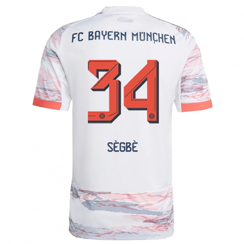 Danxen Women Désiré Sègbè #34 White Gray Away Jersey 2025/26 T-Shirt