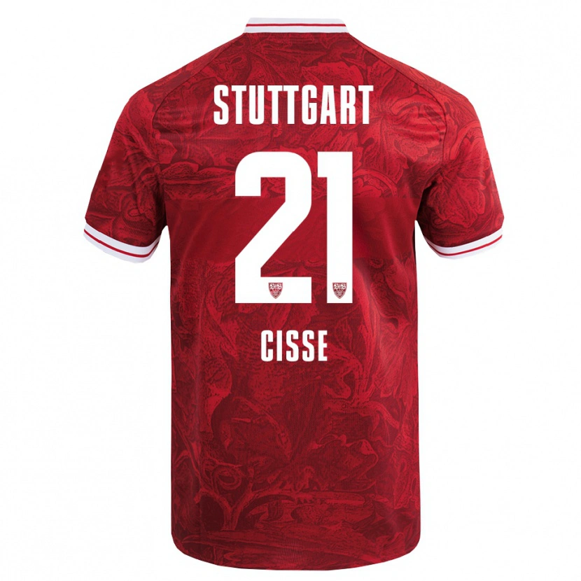 Danxen Women Moussa Cissé #21 Red Black Away Jersey 2025/26 T-Shirt