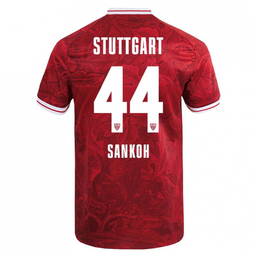 Danxen Women Mohamed Sankoh #44 Red Black Away Jersey 2025/26 T-Shirt