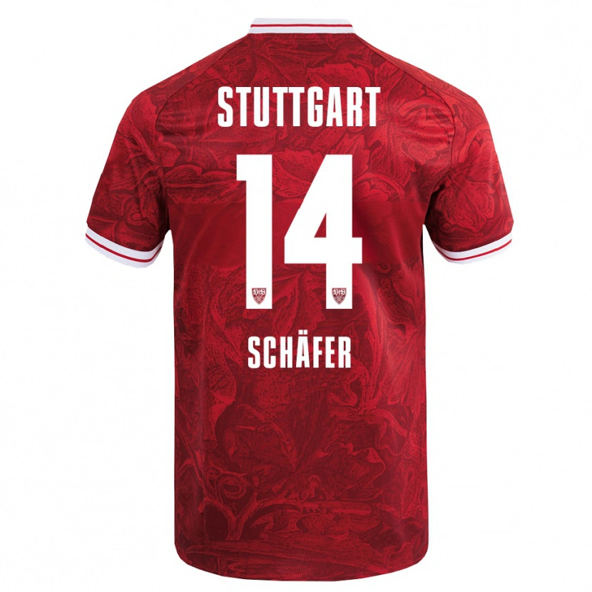 Danxen Women Katharina Schäfer #14 Red Black Away Jersey 2025/26 T-Shirt