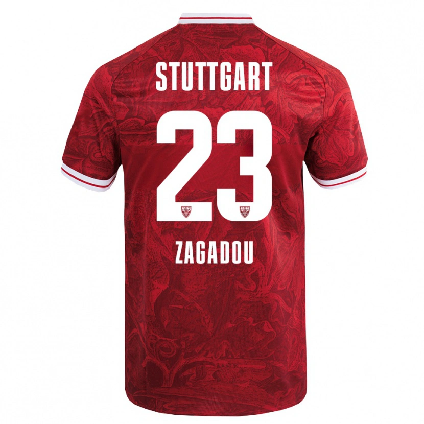 Danxen Women Dan-Axel Zagadou #23 Red Black Away Jersey 2025/26 T-Shirt