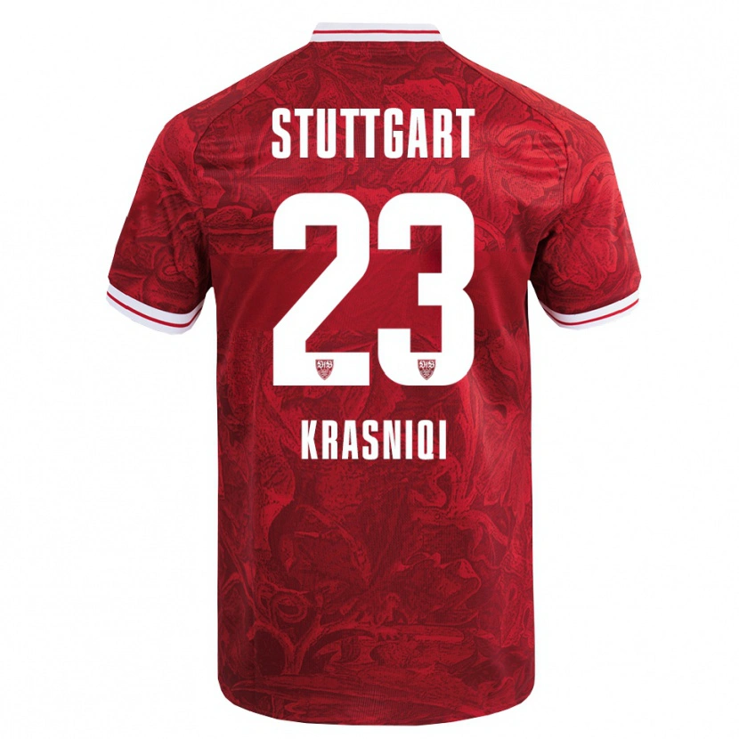 Danxen Women Elton Krasniqi #23 Red Black Away Jersey 2025/26 T-Shirt