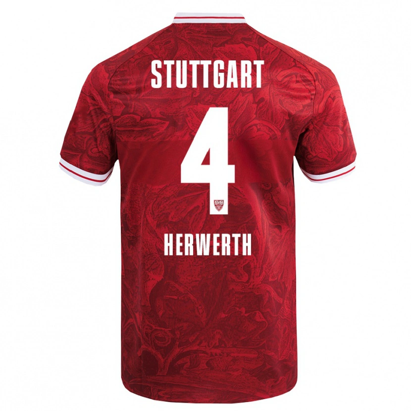 Danxen Women Maximilian Herwerth #4 Red Black Away Jersey 2025/26 T-Shirt