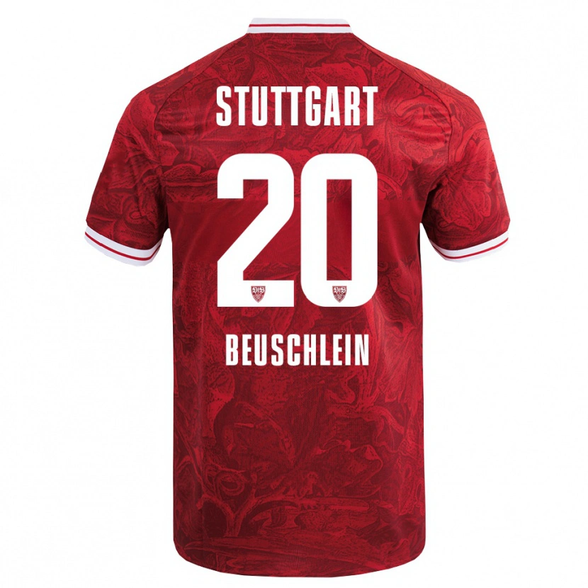 Danxen Women Jana Beuschlein #20 Red Black Away Jersey 2025/26 T-Shirt