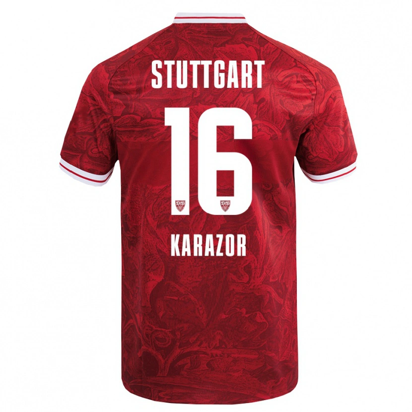 Danxen Women Atakan Karazor #16 Red Black Away Jersey 2025/26 T-Shirt
