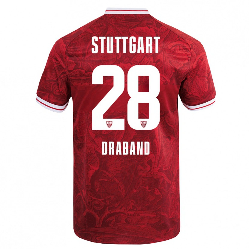 Danxen Women Dominik Draband #28 Red Black Away Jersey 2025/26 T-Shirt