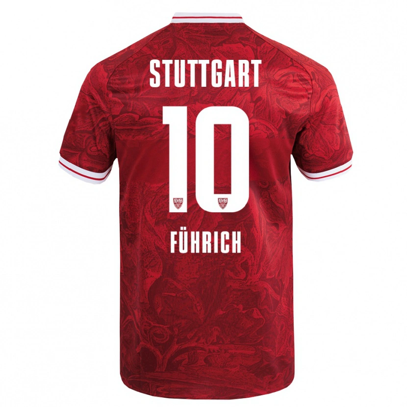 Danxen Women Chris Führich #10 Red Black Away Jersey 2025/26 T-Shirt