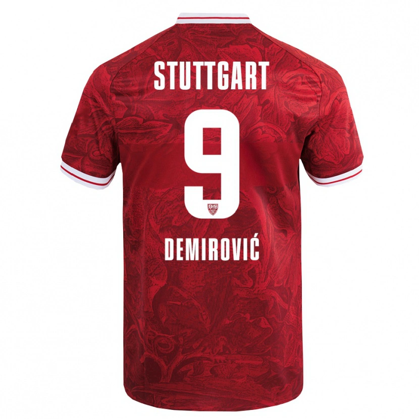 Danxen Women Ermedin Demirovic #9 Red Black Away Jersey 2025/26 T-Shirt