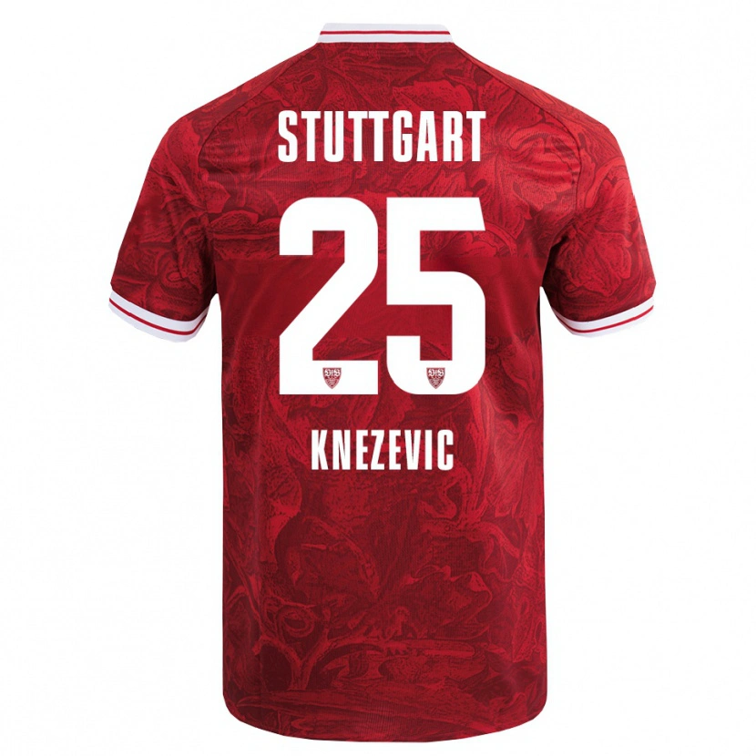 Danxen Women Ivan Knezevic #25 Red Black Away Jersey 2025/26 T-Shirt