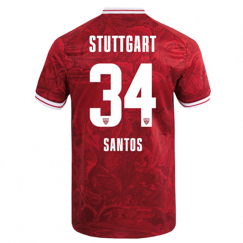 Danxen Women Tom Santos #34 Red Black Away Jersey 2025/26 T-Shirt