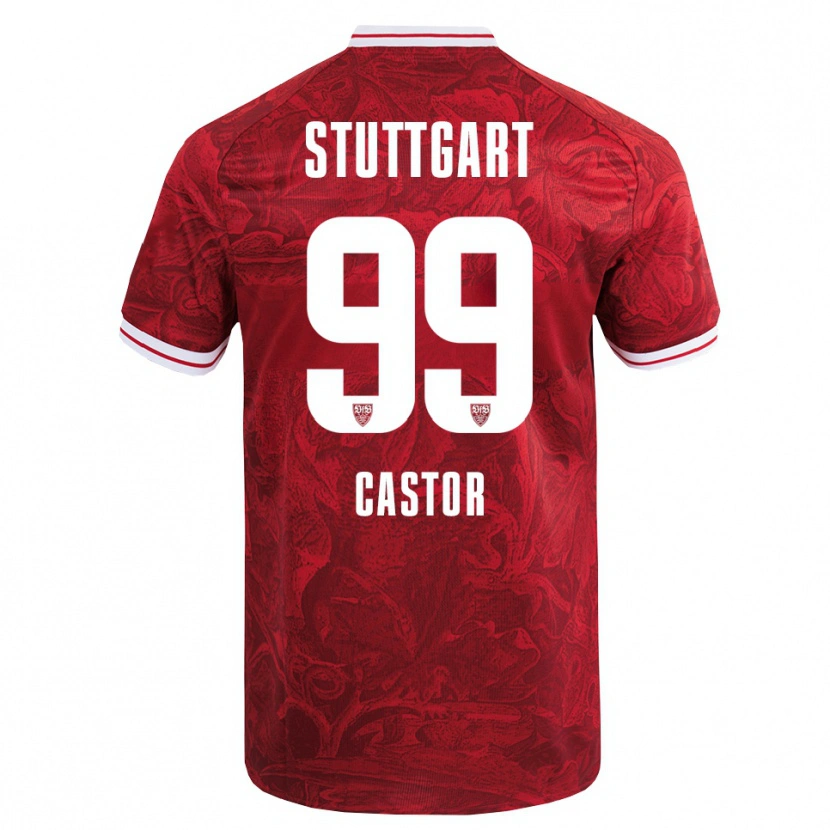 Danxen Women Gillian Castor #99 Red Black Away Jersey 2025/26 T-Shirt