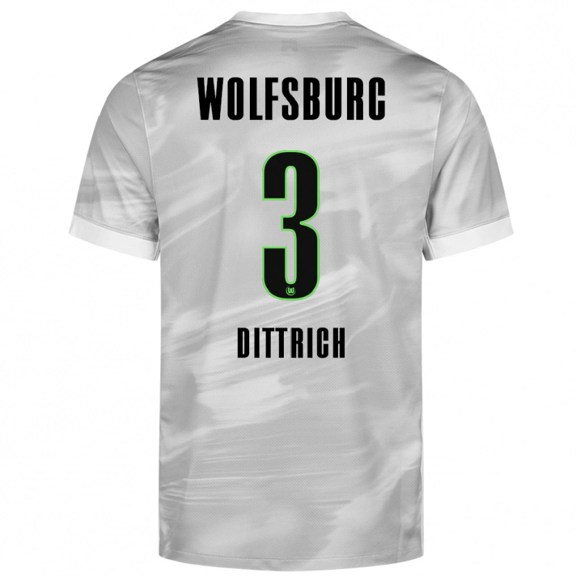 Danxen Women Elia Dittrich #3 Gray White Away Jersey 2025/26 T-Shirt