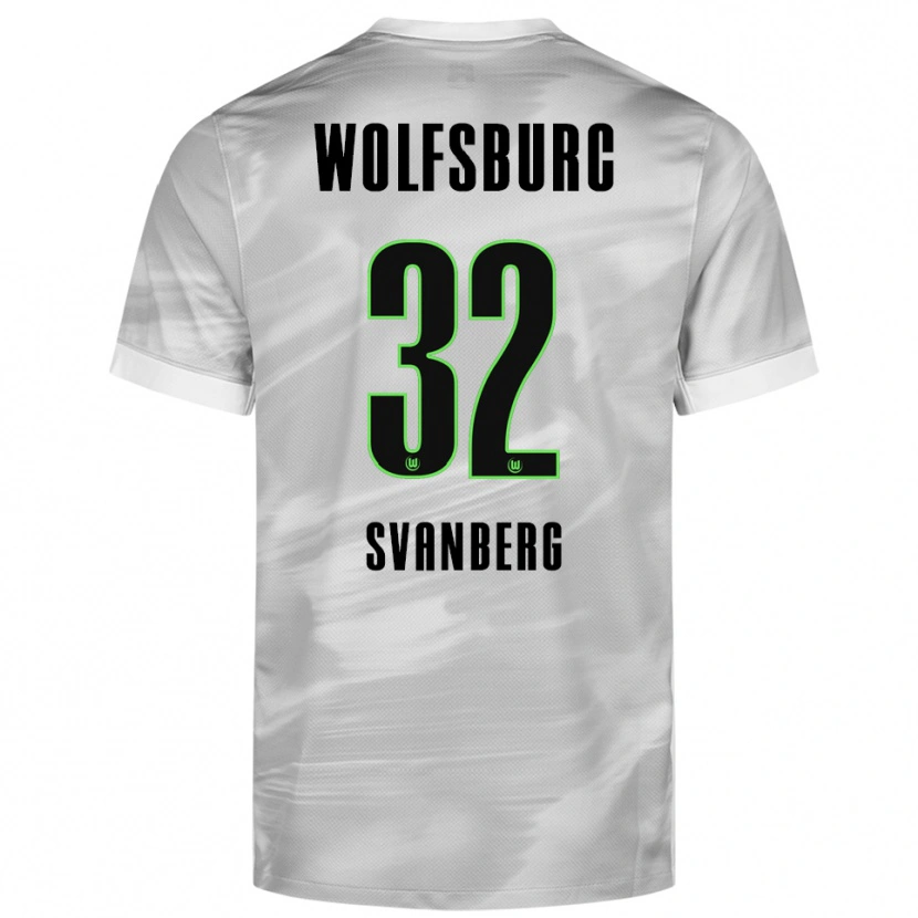 Danxen Women Mattias Svanberg #32 Gray White Away Jersey 2025/26 T-Shirt