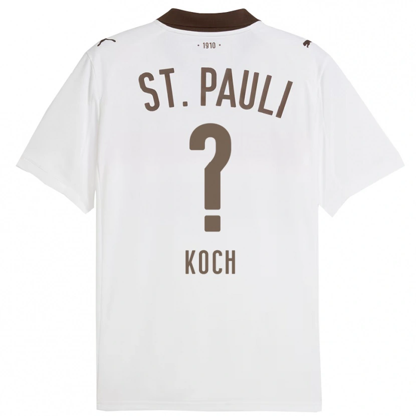 Danxen Women Philip Koch #0 White Red Away Jersey 2025/26 T-Shirt