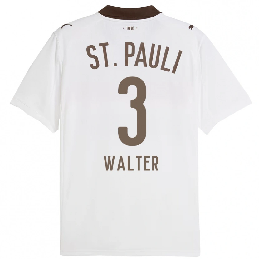 Danxen Women Maximilian Walter #3 White Red Away Jersey 2025/26 T-Shirt