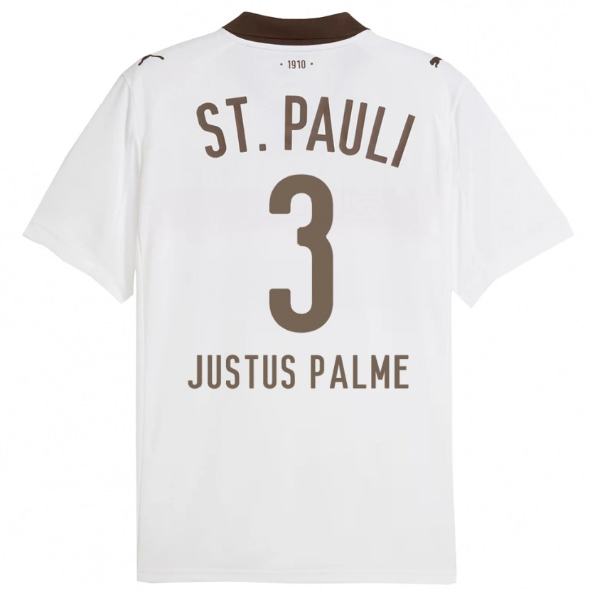 Danxen Women Johannes Justus Palme #3 White Red Away Jersey 2025/26 T-Shirt
