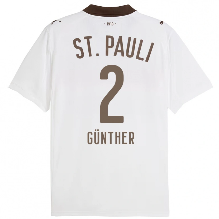 Danxen Women Luca Günther #2 White Red Away Jersey 2025/26 T-Shirt