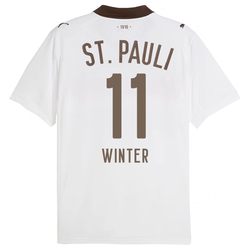 Danxen Women Bennet Winter #11 White Red Away Jersey 2025/26 T-Shirt