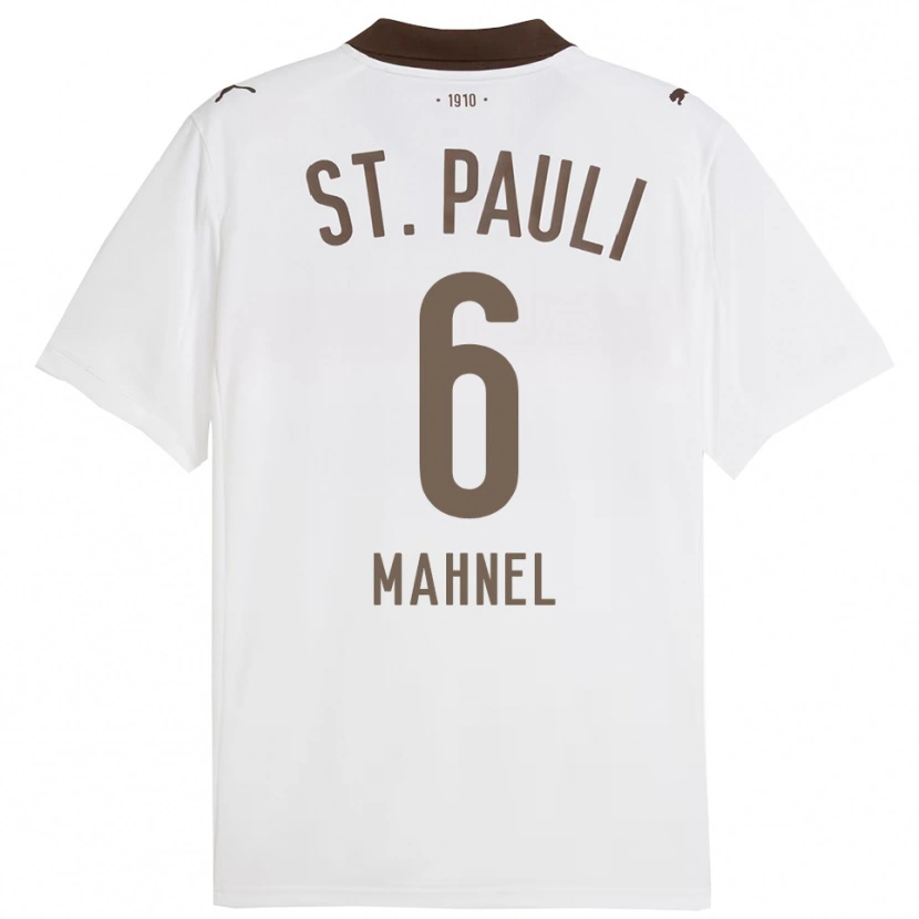Danxen Women Thieß Mahnel #6 White Red Away Jersey 2025/26 T-Shirt