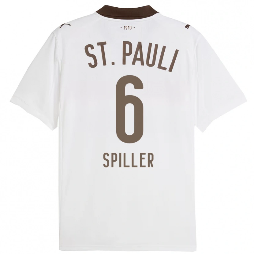 Danxen Women Nele Spiller #6 White Red Away Jersey 2025/26 T-Shirt