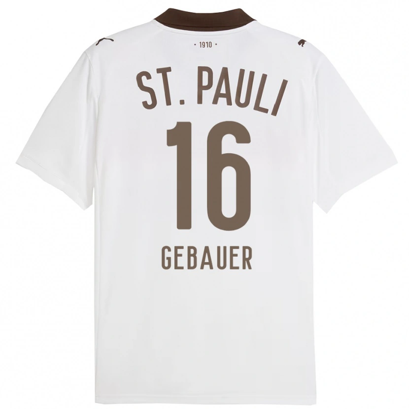Danxen Women Florian Gebauer #16 White Red Away Jersey 2025/26 T-Shirt