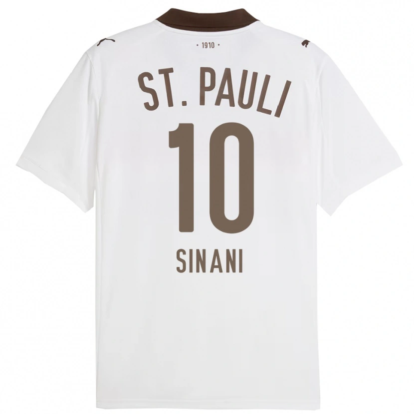 Danxen Women Danel Sinani #10 White Red Away Jersey 2025/26 T-Shirt
